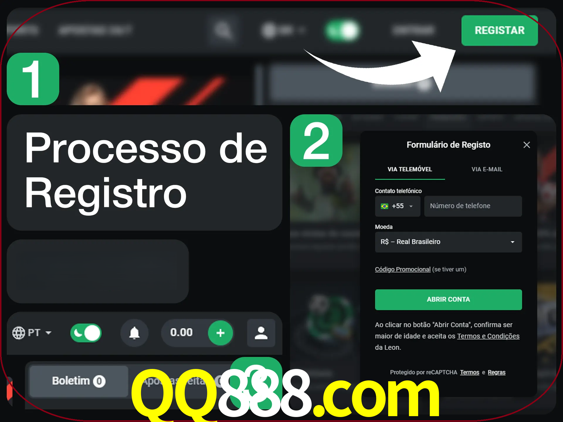 O processo de registro na LeonBet é simples.