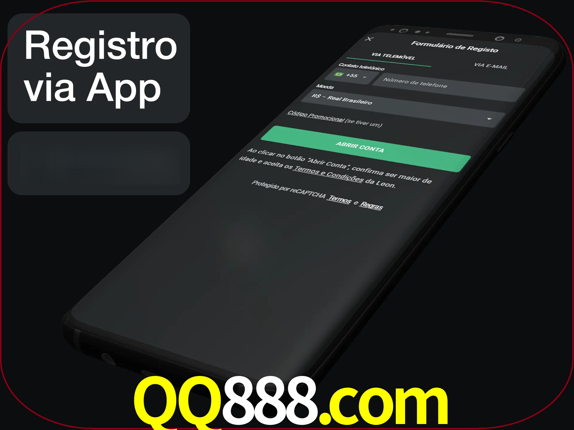 Registre-se quiclly em LeonBet usando o aplicativo.